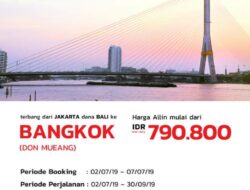 Thai Lion Air Menawarkan Promosi “Nikmati Kota Thailand”. Happy Traveling dengan Tarif Khusus mulai dari Rp 790.800