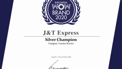 Optimalkan Layanan Di Tahun Kelima, J&T Express Menerima Apresiasi pada WOW Brand Award 2020