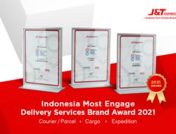J&T Express Berhasil Raih Penghargaan Indonesia Most Engage Delivery Services Brand 2021, Jelang Genap 6 Tahun Berdiri