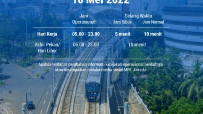 Jam Operasional MRT per 18 Mei 2022