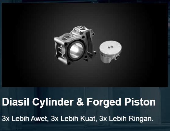 Diasil Cylinder & Forged Piston Yamaha MT15