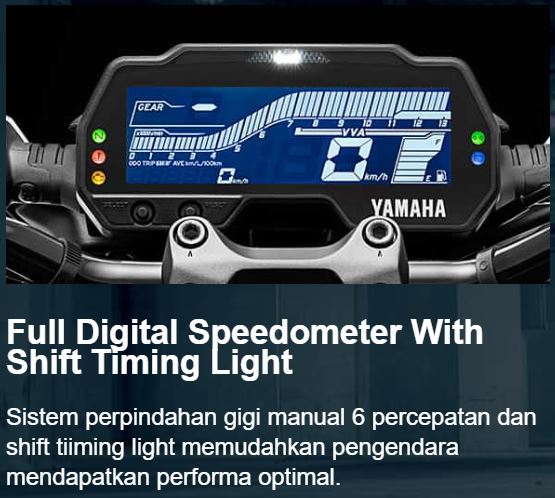 Full Digital Speedometer With Shift Timing Light Yamaha MT15