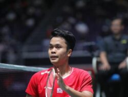 Perayaan Emosional Anthony Ginting di Singapura Open 2022