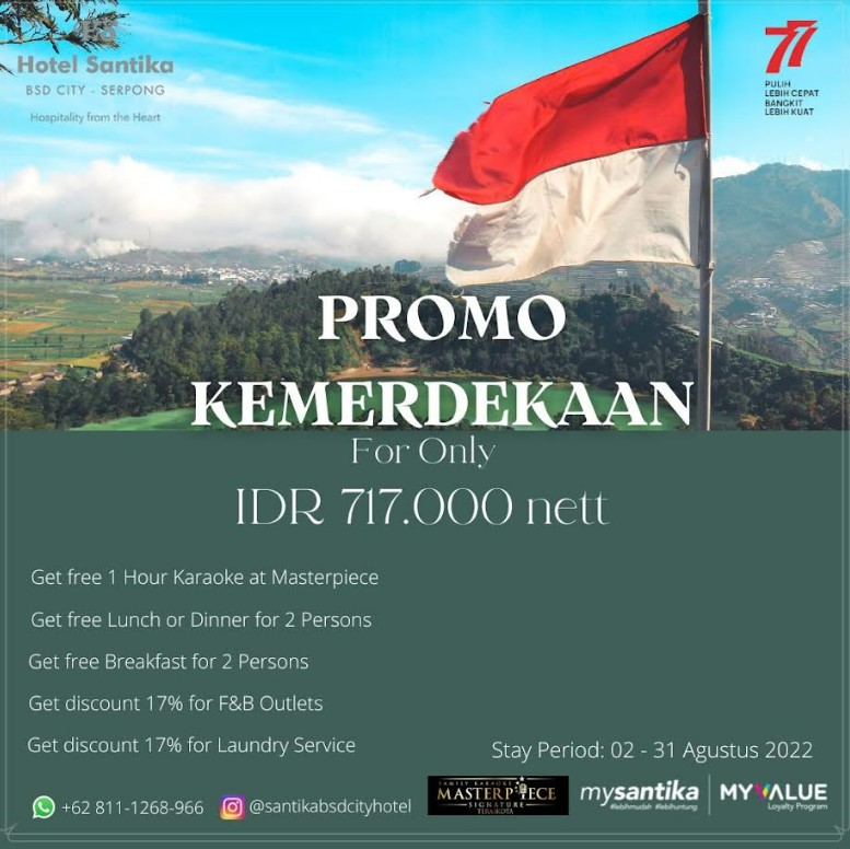 Promo Kemerdekaan Hotel Santika BSD