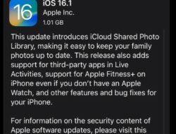 Apple Rilis Resmi iOS 16.1 Hari Ini