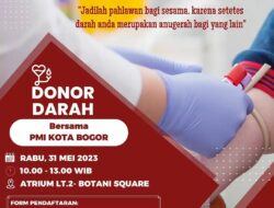 Donor Darah Bersama PMI Kota Bogor: Sedekah Sosial Menyehatkan