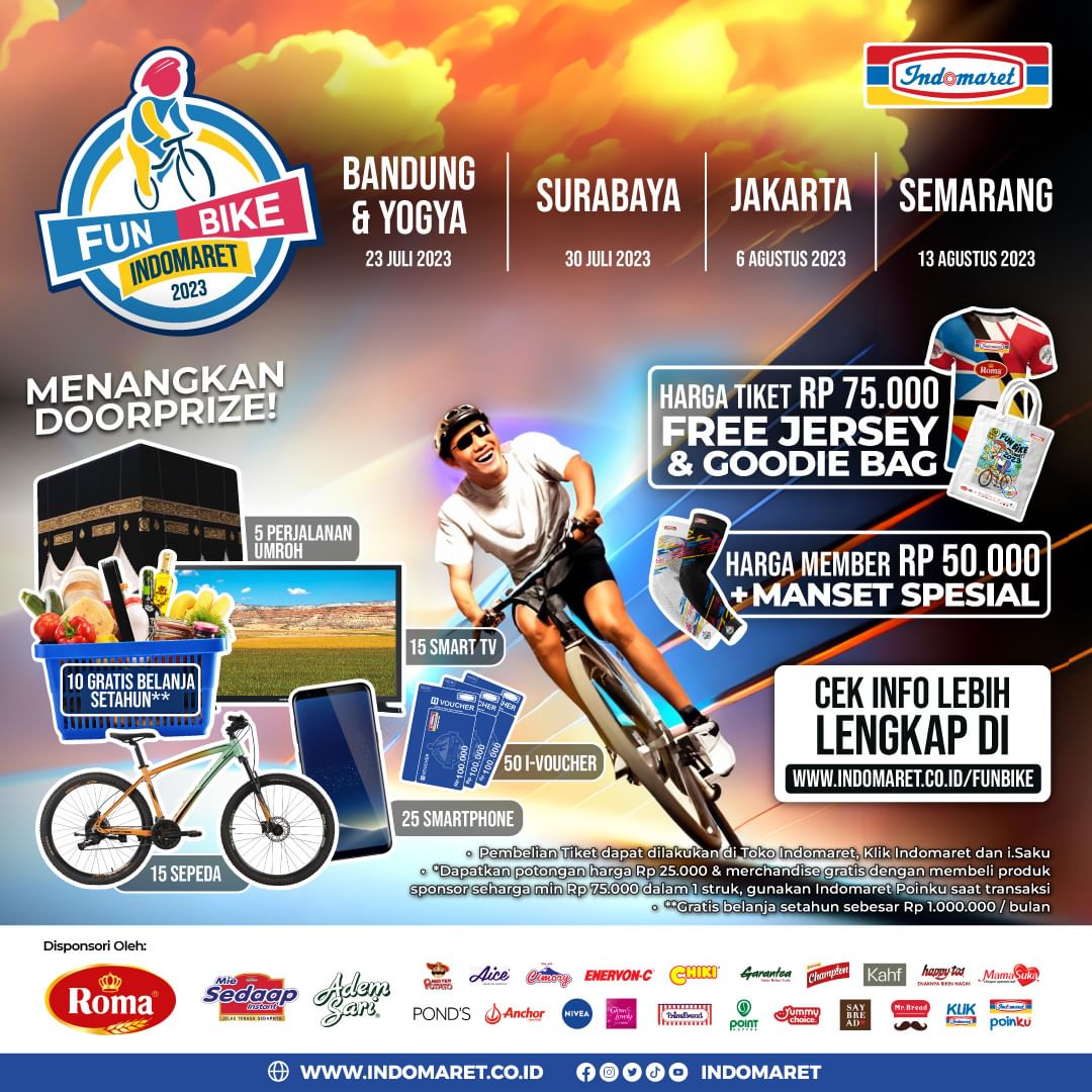 EVENT FUN BIKE INDOMARET Siap Menggebrak Kota Besar di Indonesia