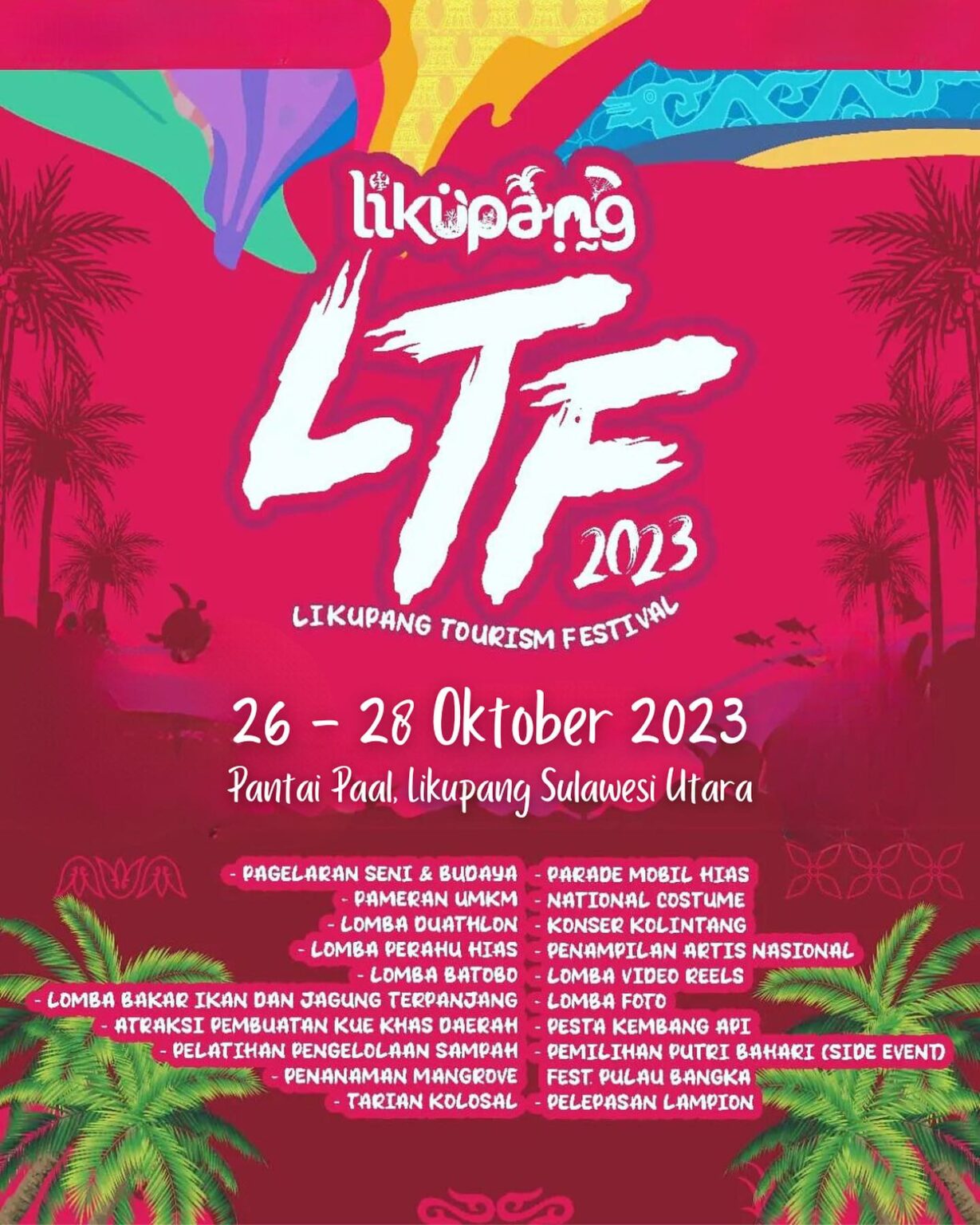 Likupang Tourism Festival 2023: Pantai Paal Dipenuhi Pesona Budaya Dan ...