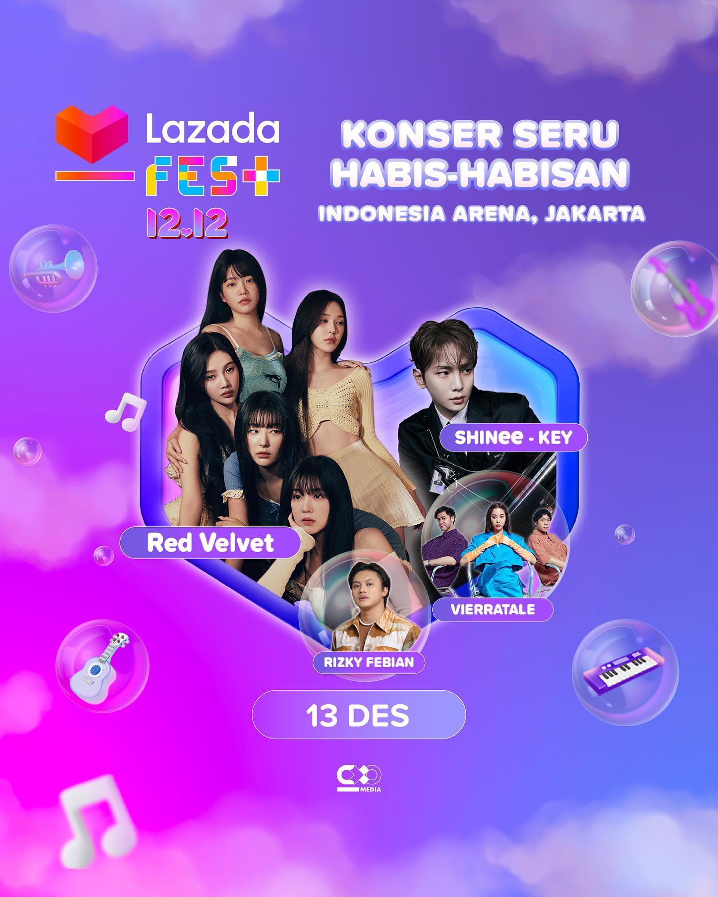 Konser Musik Lazada Fest 12.12 Menggebrak 3 Kota Besar dengan Red Velvet, Isyana, Raisa dan Masih Banyak Lagi