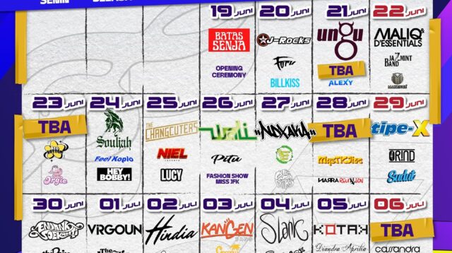 Jadwal Konser Musik PRJ 2025: Hadirkan Deretan Musisi Tanah Air Setiap Hari Selama 25 Hari