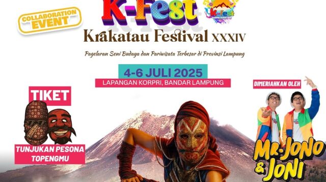 Festival Krakatau 2025 Angkat Budaya Topeng Lampung dalam Perayaan Tiga Hari