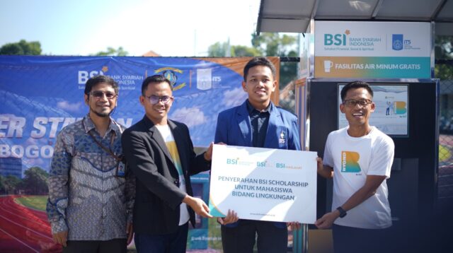 BSI Maslahat dan BSI Resmikan Water station Serta Salurkan Beasiswa BSI  Scholarship Bagi Mahasiswa ITS 