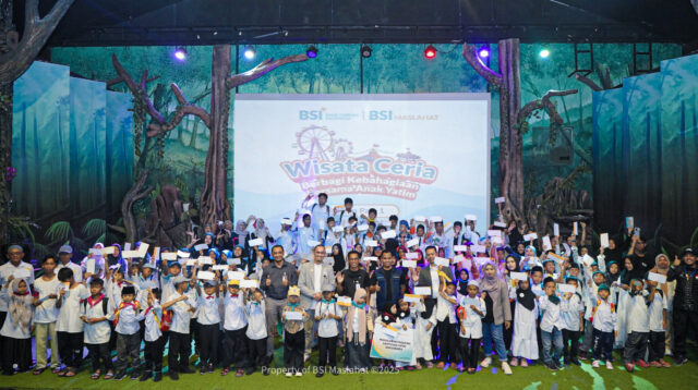 BSI Maslahat Ajak Anak-Anak Yatim Wisata Edukasi di Jatim Park
