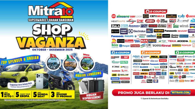 Sisa Sebulan Shopvaganza 2025, Nikmati Juga Diskon Christmas Sale Hingga 65% di Mitra10!