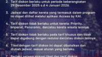 KAI Daop 2 Bandung Umumkan KAI Tebar Promo Jelang Natal dan Tahun Baru