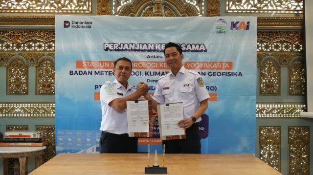 Tingkatkan Keselamatan Perjalanan Kereta Api, KAI Daop 6 Yogyakarta Jalin Kerja Sama dengan Stasiun Metereologi BMKG Kelas II Yogyakarta