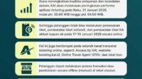 KAI Lakukan Migrasi Sistem Pemesanan Online, Seluruh Channel Pemesanan Online Tidak Dapat Diakses pada Rabu, 21 Januari 2026 Pukul 00.00–04.00 WIB