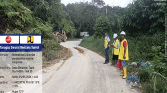 Akses Jalan Terdampak Bencana di Sumatera Utara Berangsur Fungsional