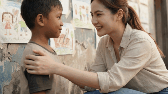 Di luar pasar, dia pilih untuk mempercayakan “Masa Depan” kepada Anak-Anak