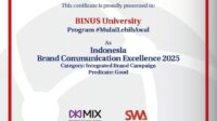 Brand Communication BINUS UNIVERSITY Raih Pengakuan dari Majalah MIX MarComm dari SWA Media Group “Indonesia Brand Communication Excellence 2025”