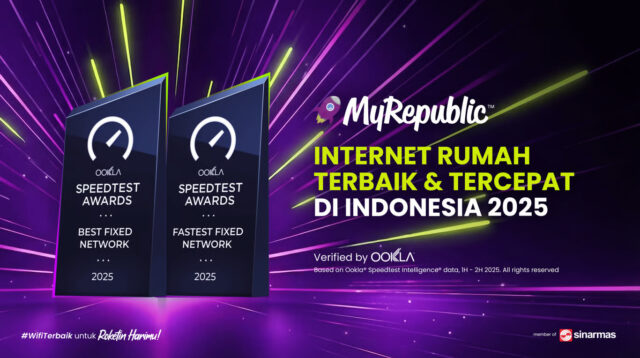 MyRepublic Indonesia Kembali Raih 2 Penghargaan Ookla: Internet Rumah Terbaik dan Tercepat di Indonesia