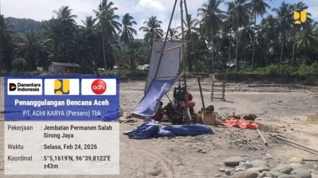 Kementerian PU Mulai Tahap Awal Pembangunan Jembatan Rangka Baja di Desa Salah Sirong, Kabupaten Bireuen, Aceh