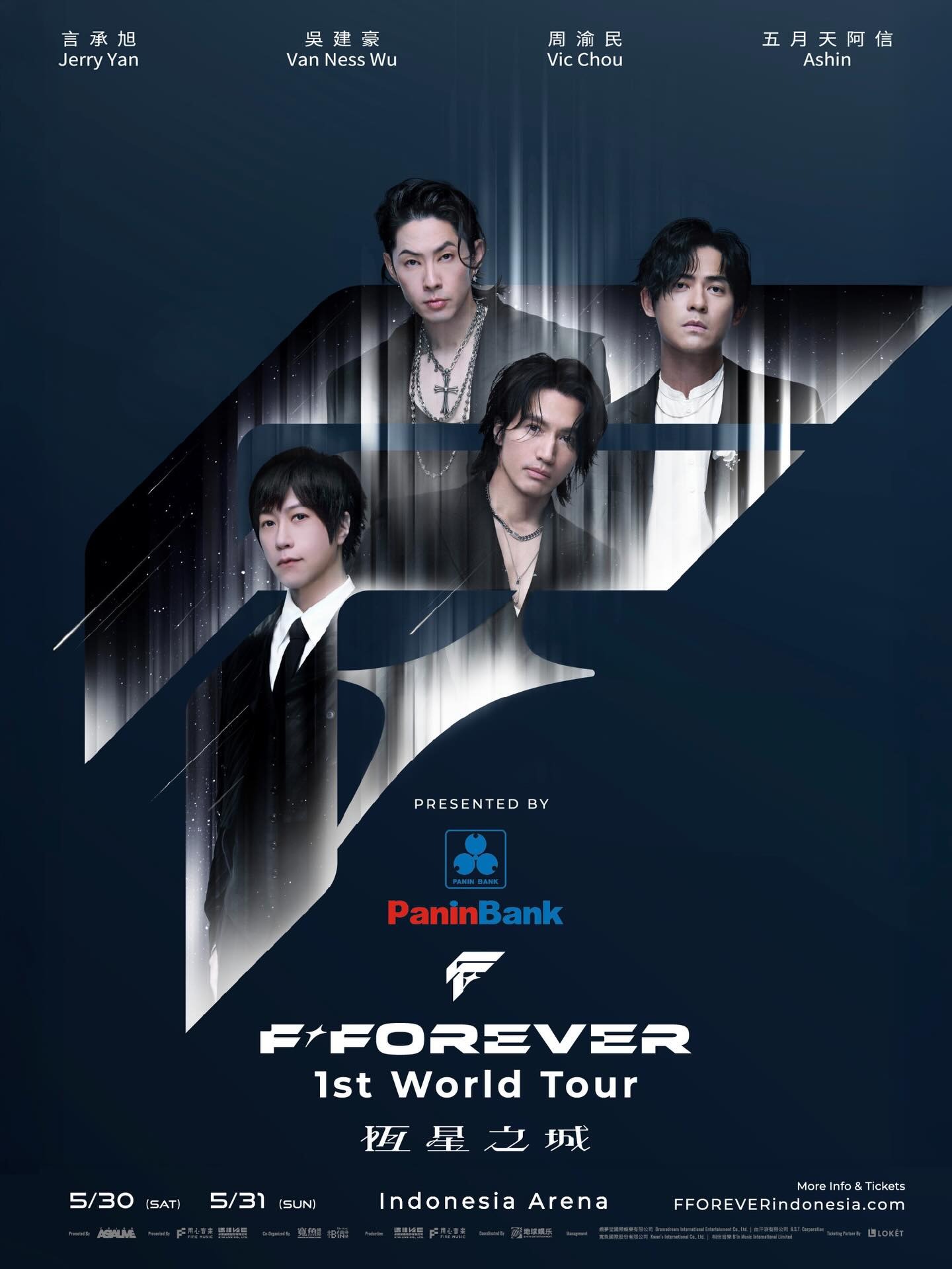 F✦FOREVER 1st WORLD TOUR: Jerry Yan, Van Ness Wu, Vic Chou, dan Ashin Mayday Siap Pukau Fans Indonesia di Indonesia Arena F✦FOREVER 1st WORLD TOUR: Jerry Yan, Van Ness Wu, Vic Chou, dan Ashin Mayday Siap Pukau Fans Indonesia di Indonesia Arena