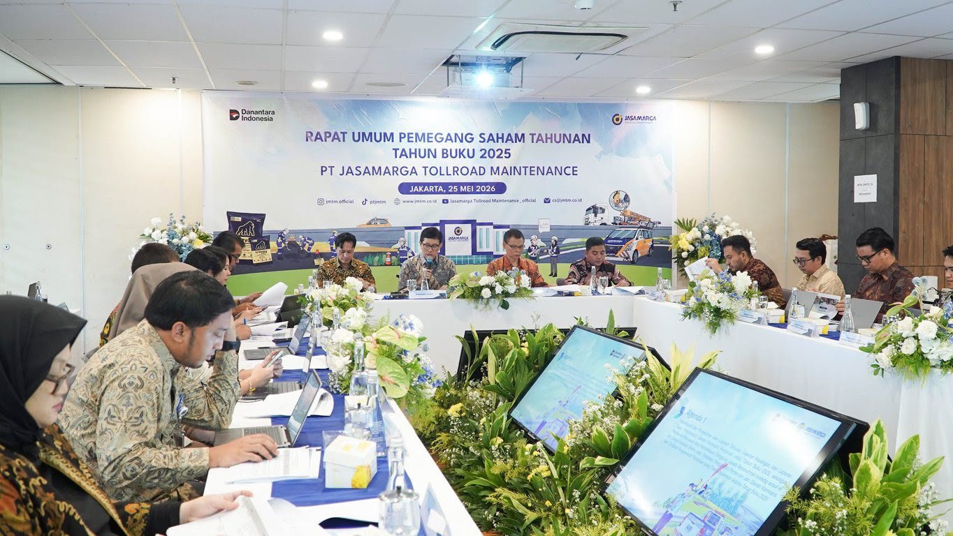 Gelar Rapat Umum Pemegang Saham Tahunan (RUPST), PT Jasamarga Tollroad Maintenance Catatkan Kinerja Positif Sepanjang Tahun Buku 2025 Gelar Rapat Umum Pemegang Saham Tahunan (RUPST), PT Jasamarga Tollroad Maintenance Catatkan Kinerja Positif Sepanjang Tahun Buku 2025