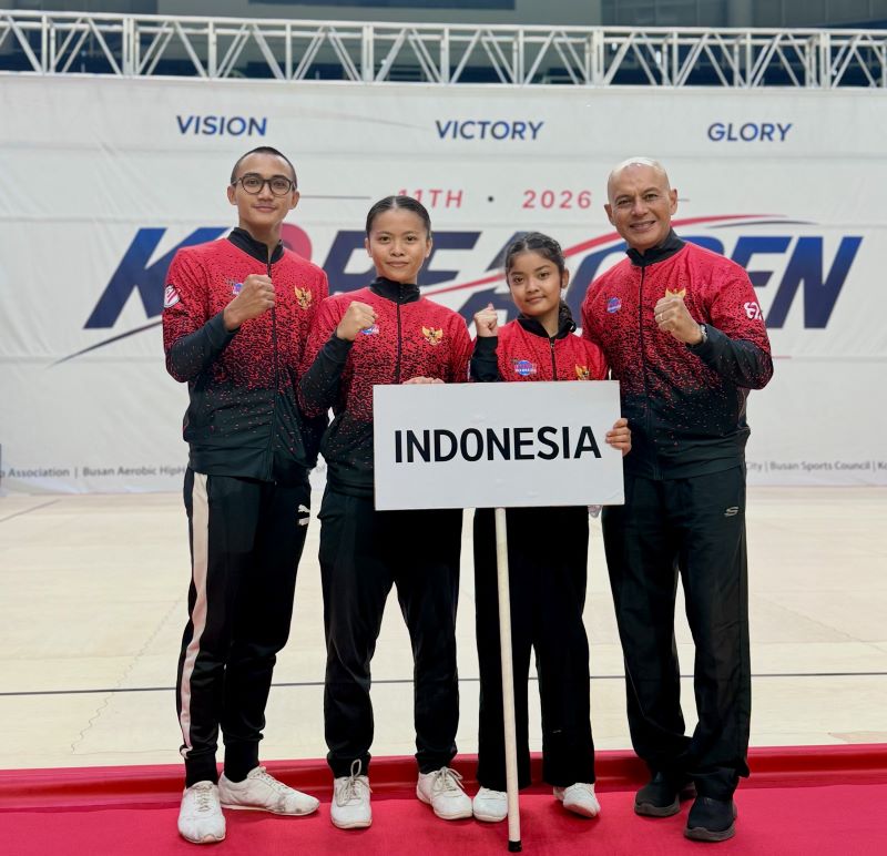 Jadi Kuda Hitam, Tim Aerobik Indonesia Tembus Empat Besar di Ajang 11th Aerobic Korea Open 2026 Jadi Kuda Hitam, Tim Aerobik Indonesia Tembus Empat Besar di Ajang 11th Aerobic Korea Open 2026