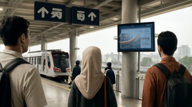 Petunjuk Arah di Stasiun LRT Jabodebek Permudah Lanjut Perjalanan