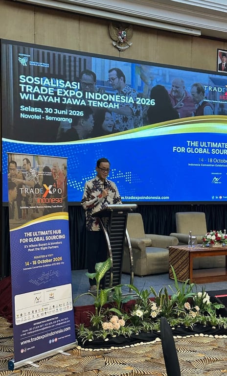 Kementerian Perdagangan Ajak Pelaku Usaha Jawa Tengah Perluas Pasar Ekspor melalui Trade Expo Indonesia 2026 Kementerian Perdagangan Ajak Pelaku Usaha Jawa Tengah Perluas Pasar Ekspor melalui Trade Expo Indonesia 2026