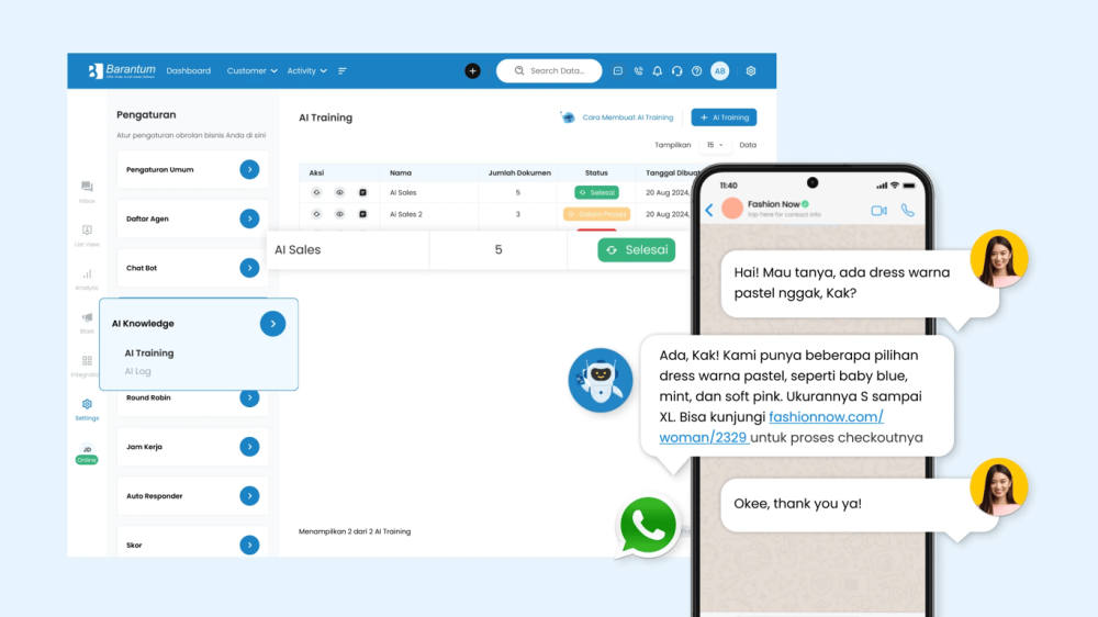 Barantum Luncurkan AI Agent untuk Otomasi Layanan WhatsApp