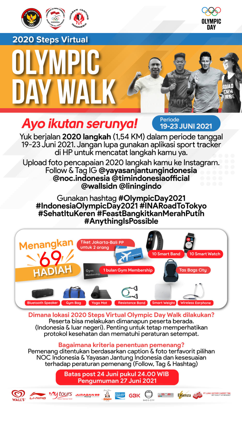 Yayasan Jantung Indonesia Ikut Mendukung Olympic Day 2021