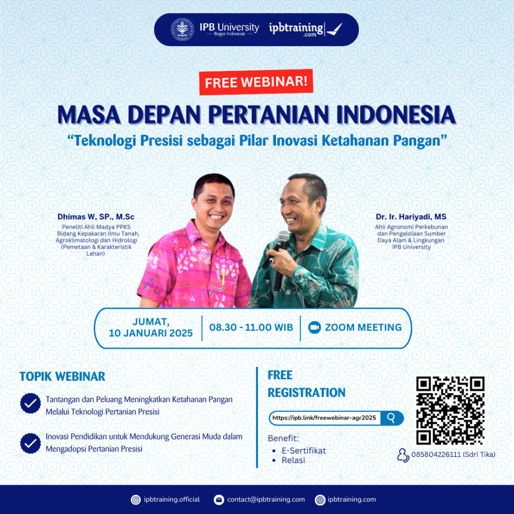 IPB Training - Free Webinar Masa Depan Pertanian Indonesia IPB Training - Free Webinar Masa Depan Pertanian Indonesia