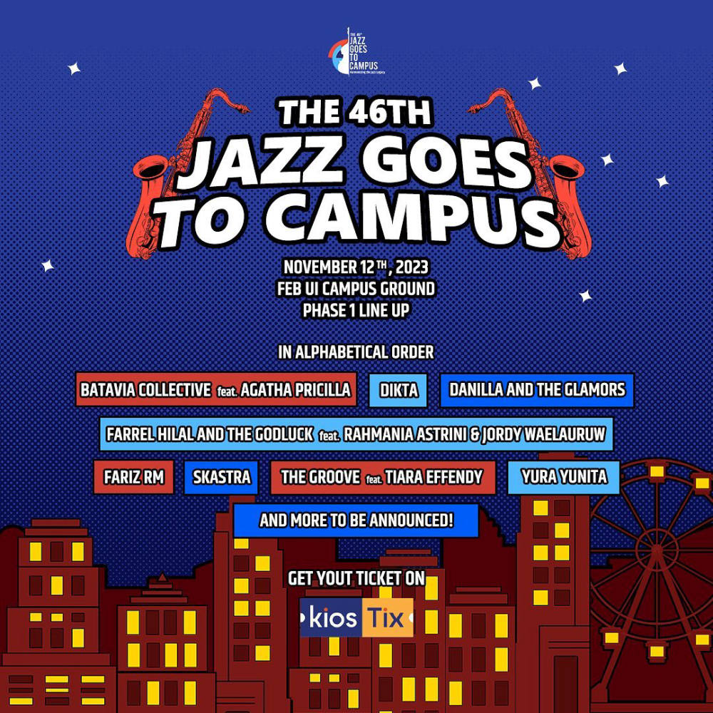 Ramaikan The 46th Jazz Goes To Campus: Info Konser dan Lineup
