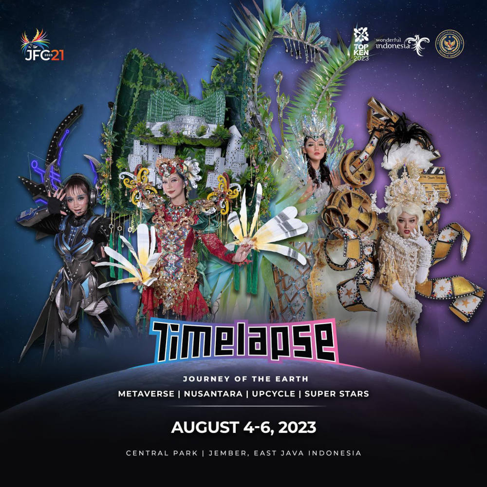 JEMBER FASHION CARNIVAL 2023: A Spectacle of Timelapse-Themed Extravaganza