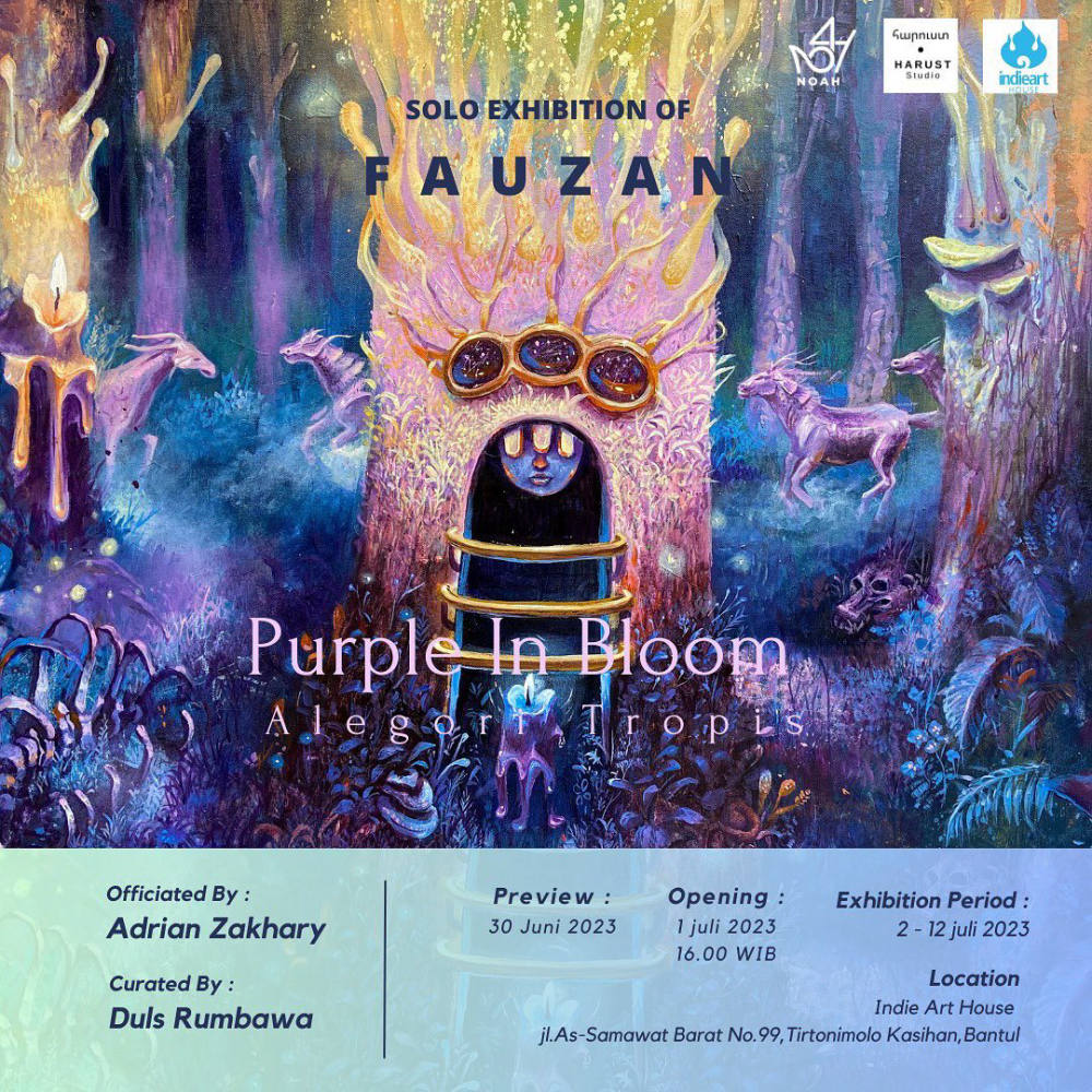Purple in Bloom: Alegori Tropis – Menemukan Keindahan Abadi dalam Karya Fauzan