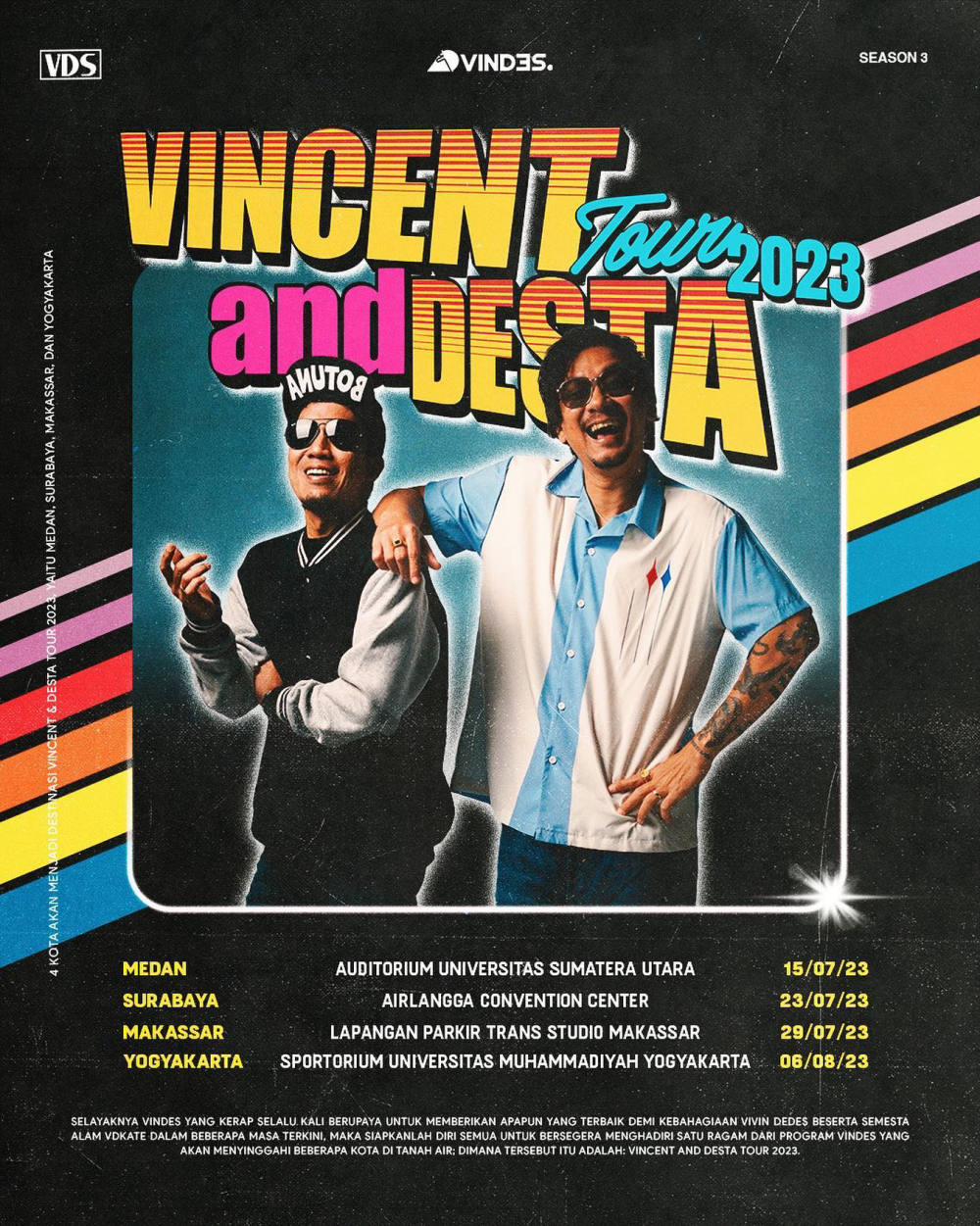 PENGUMUMAN RESMI VINCENT AND DESTA TOUR 2023!