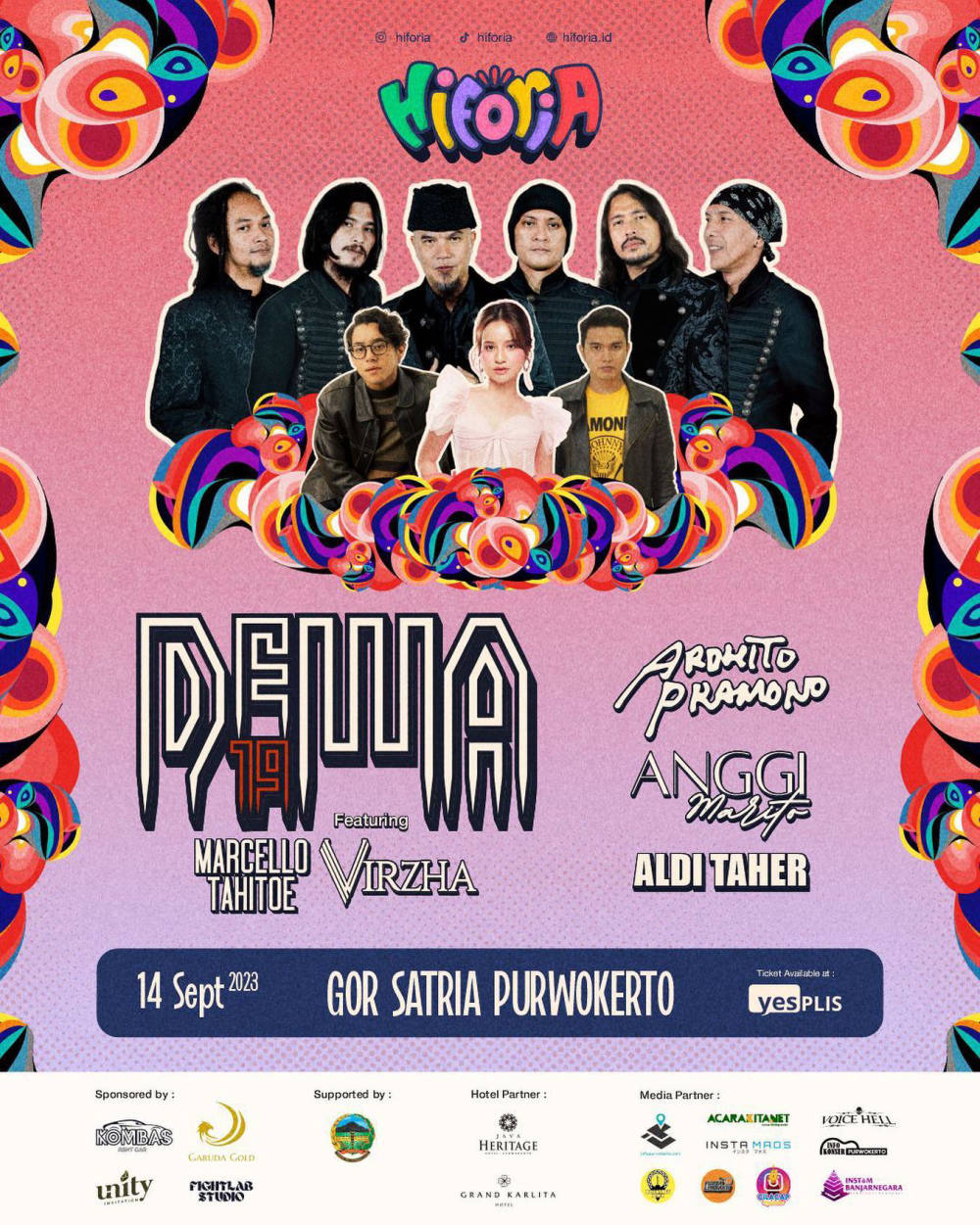 HIFORIA: Konser Tak Terlupakan di Purwokerto Bersama Dewa 19, Ardhito Pramono, Aldi Taher, dan Lainnya!