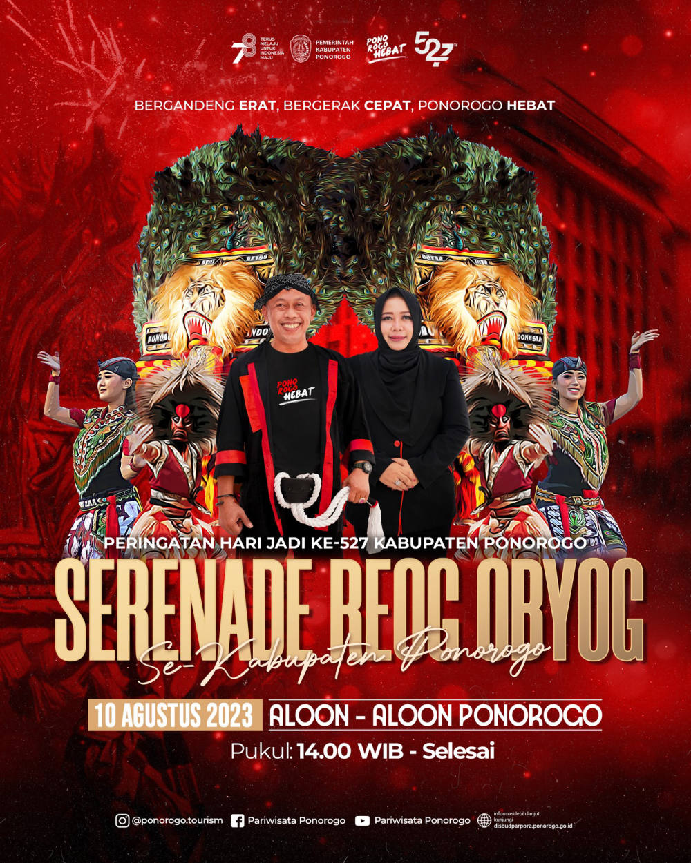 Parade Spektakuler Reog Obyok Se-Kabupaten Ponorogo Akan Meriahkan Peringatan Hari Lahir ke-527 Bumi Reog