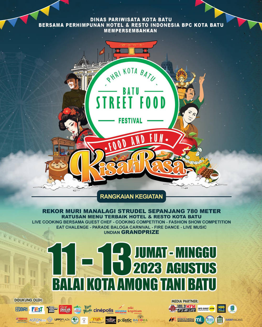 Event Kuliner “Batu Street Food Festival” Siap Pecahkan Rekor MURI dengan Strudel Apel Sepanjang 780 Meter!