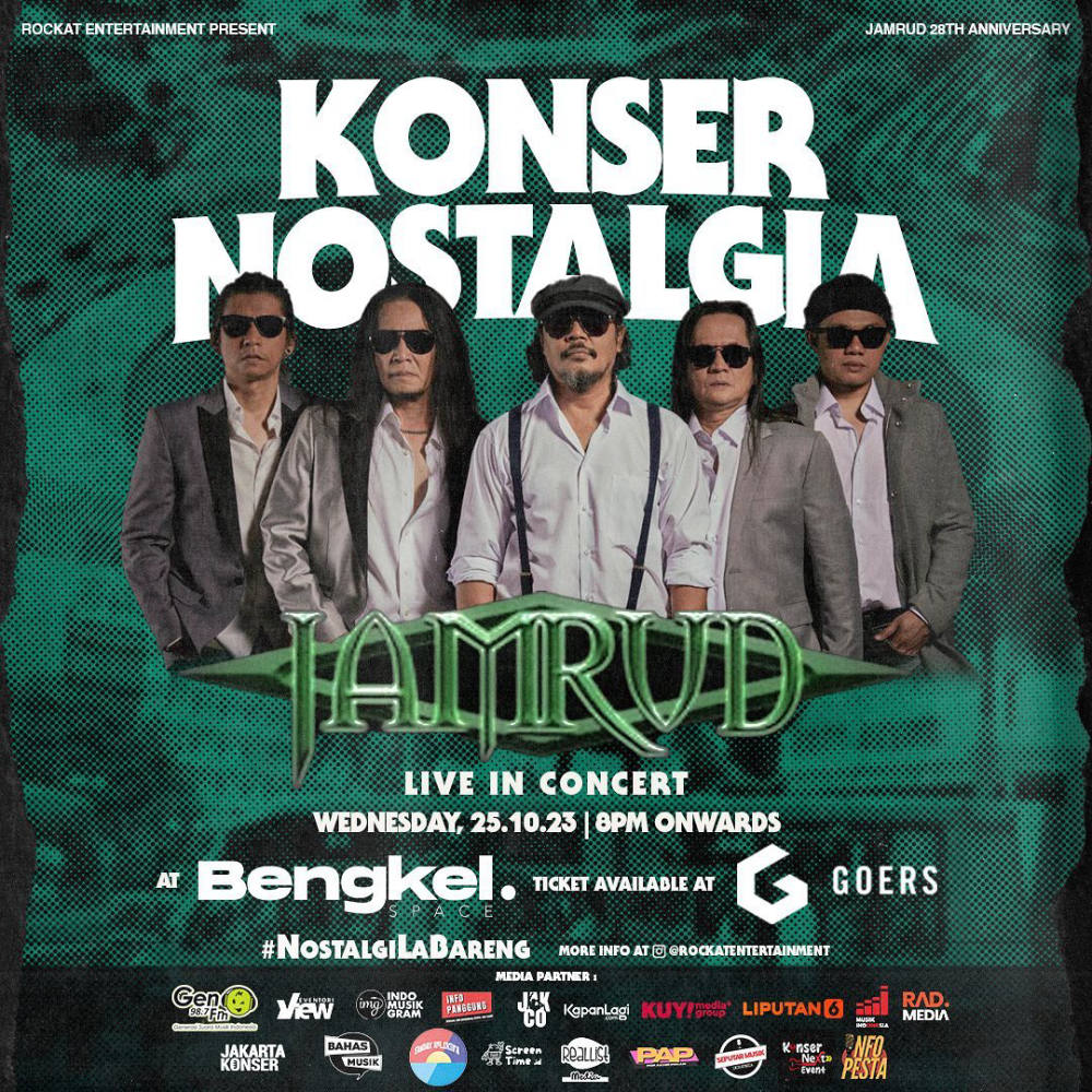 Konser Nostalgia Jamrud yang Memperingati Ulang Tahun ke-28 Akan Digelar di Bengkel Space SCBD
