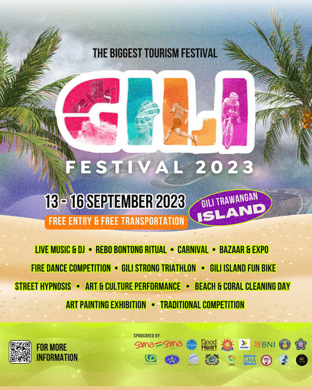 Gili Festival 2023: Budaya Mandi Bersama dan Banyak Acara Seru Lainnya di Gili Trawangan