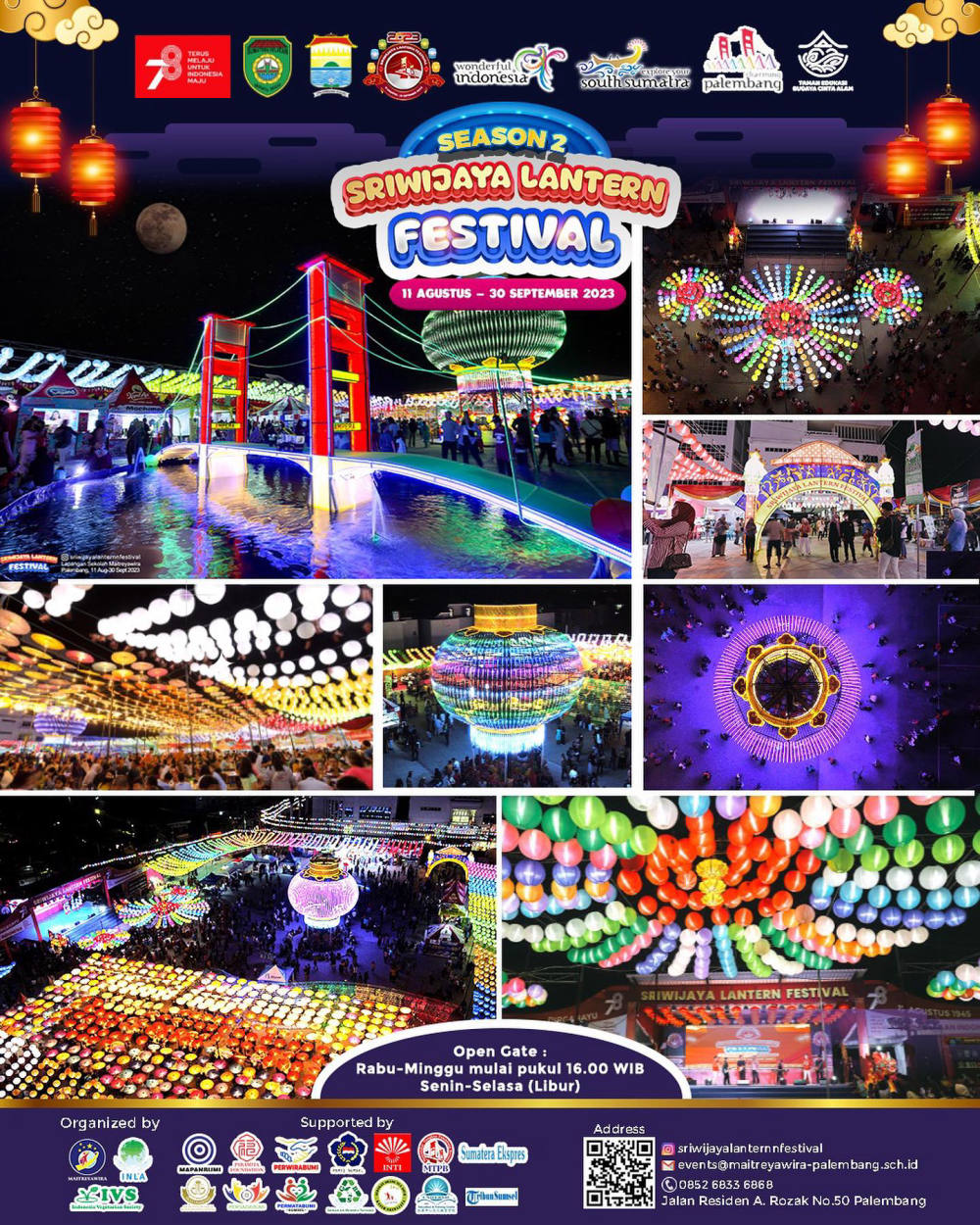 September Ceria di Palembang, Rasakan Kemeriahan Sriwijaya Lantern Festival 2023