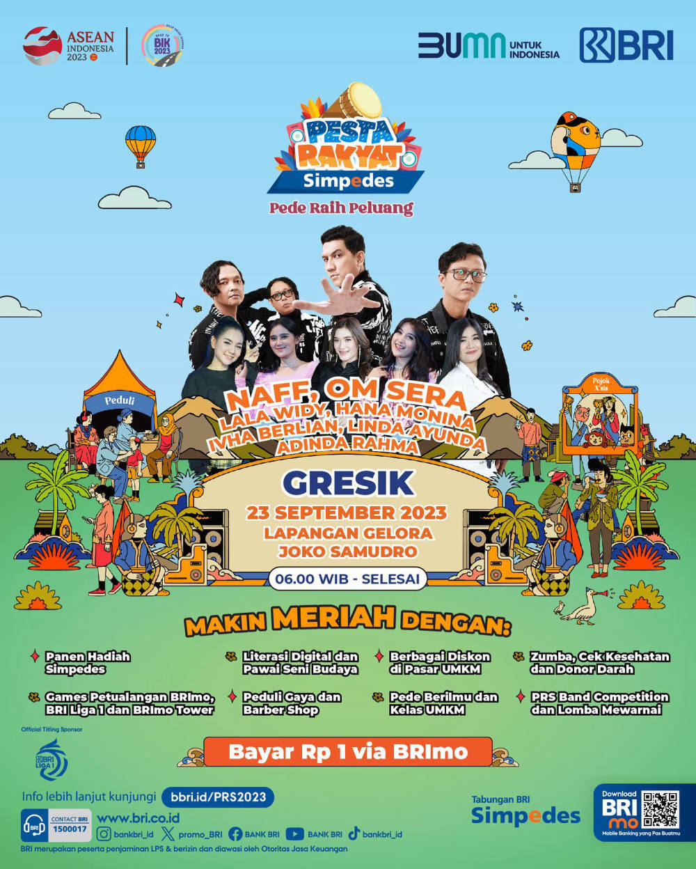 Naff, Om Sera, dan 5 Artis Lainnya Ramaikan Pesta Rakyat Simpedes Gresik
