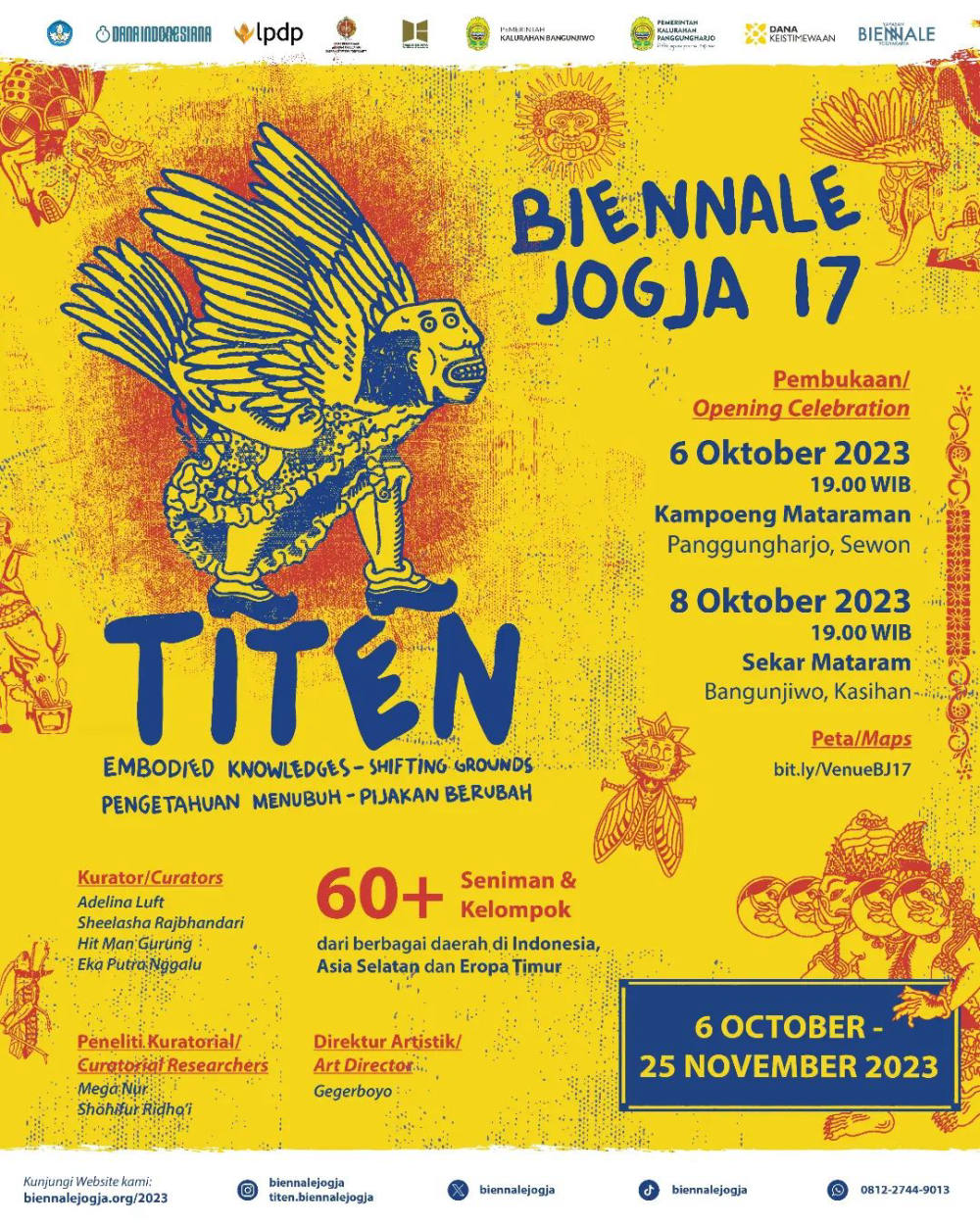 Biennale Jogja 17 Menghadirkan Pameran Seni “Titen: Pengetahuan Menubuh, Pijakan Berubah”