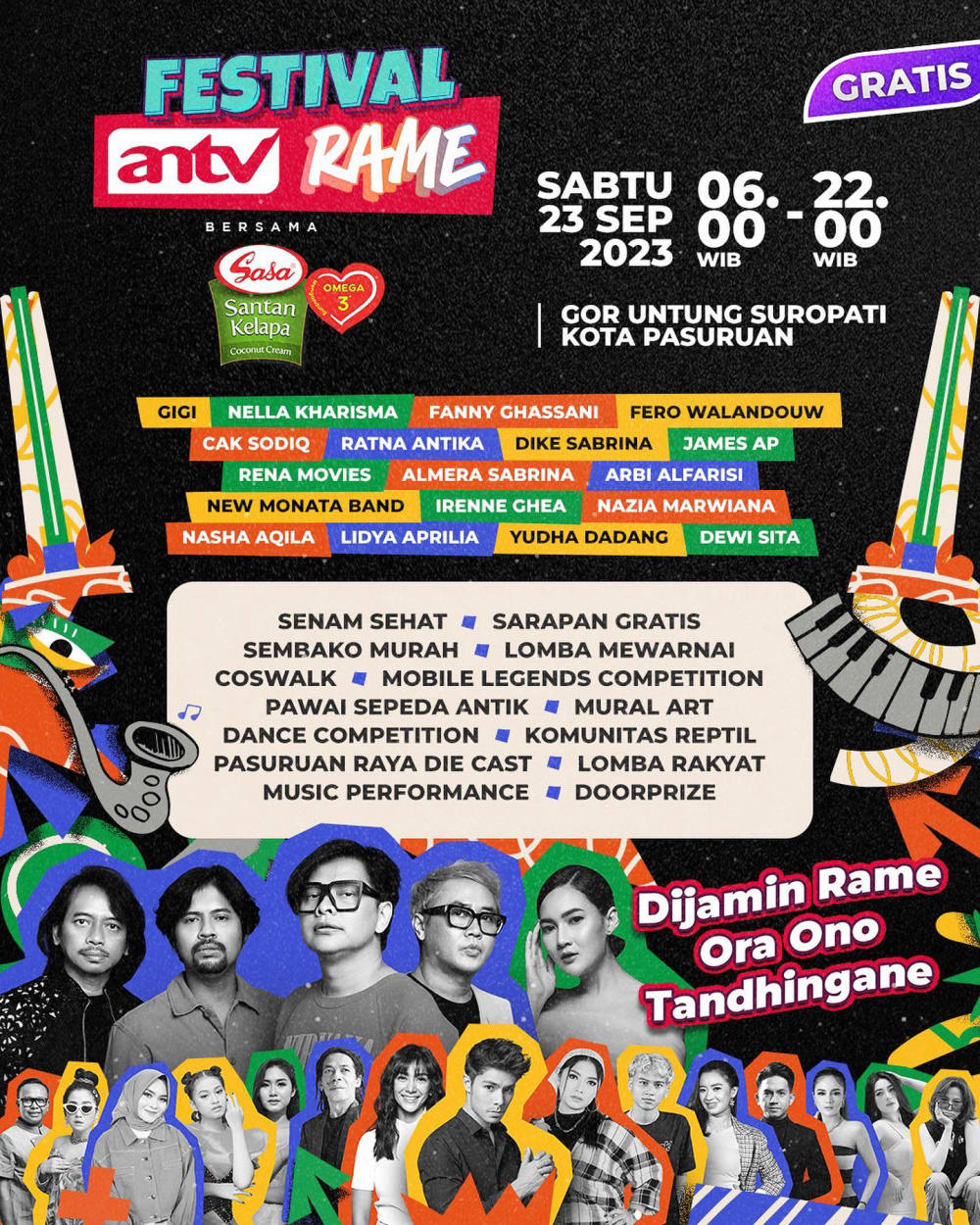 Festival ANTV Rame Bersama Sasa Santan Omega 3 Tiba di Kota Pasuruan!