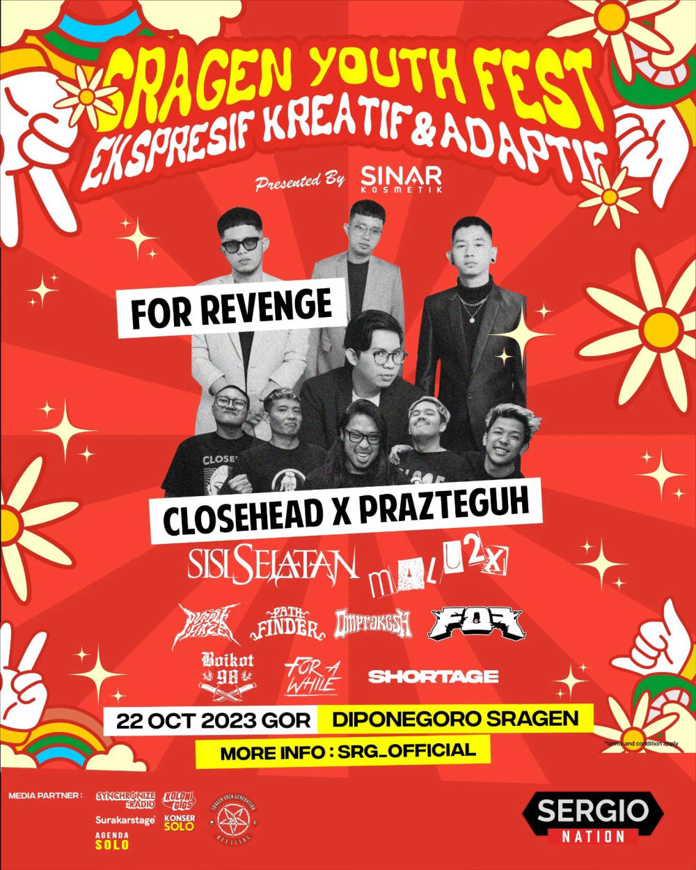 SRAGEN YOUTH FEST 2023: FOR REVENGE, CLOSEHEAD, dan PRAZ TEGUH Bersatu di Sragen!