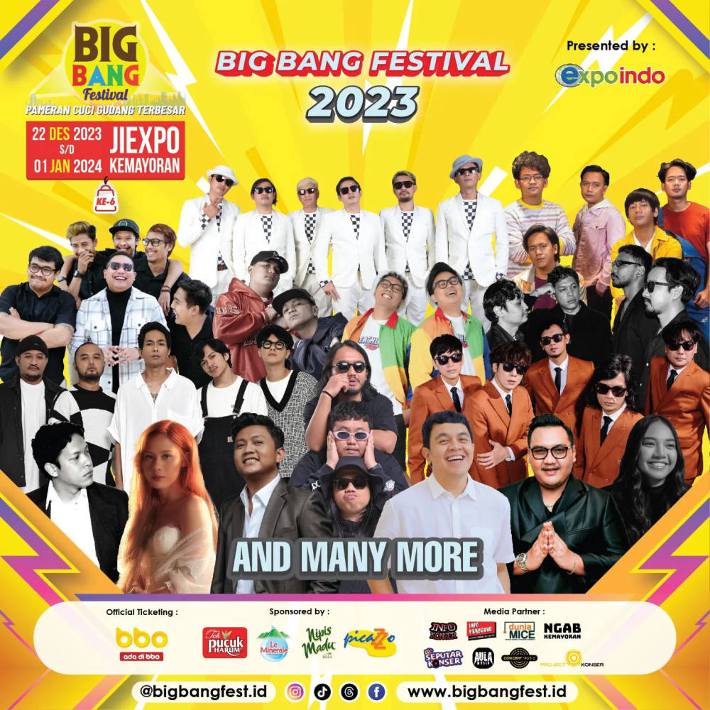 Big Bang Jakarta 2023: Pameran Cuci Gudang Terbesar dan Konser Musik di JIExpo Kemayoran