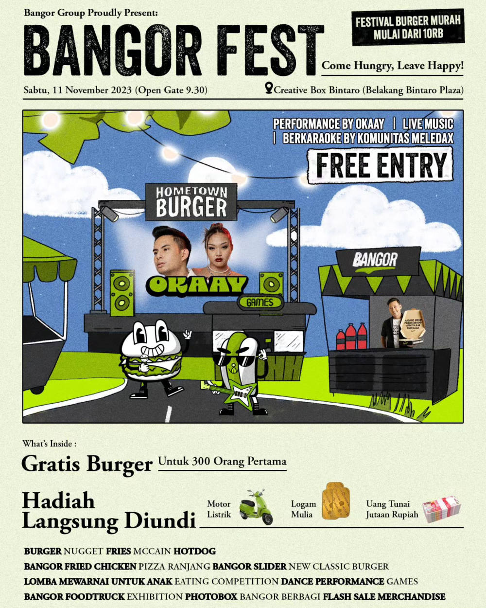 Bangor Fest: Festival Burger Murah dan Hiburan Seru di Creative Box, Bintaro